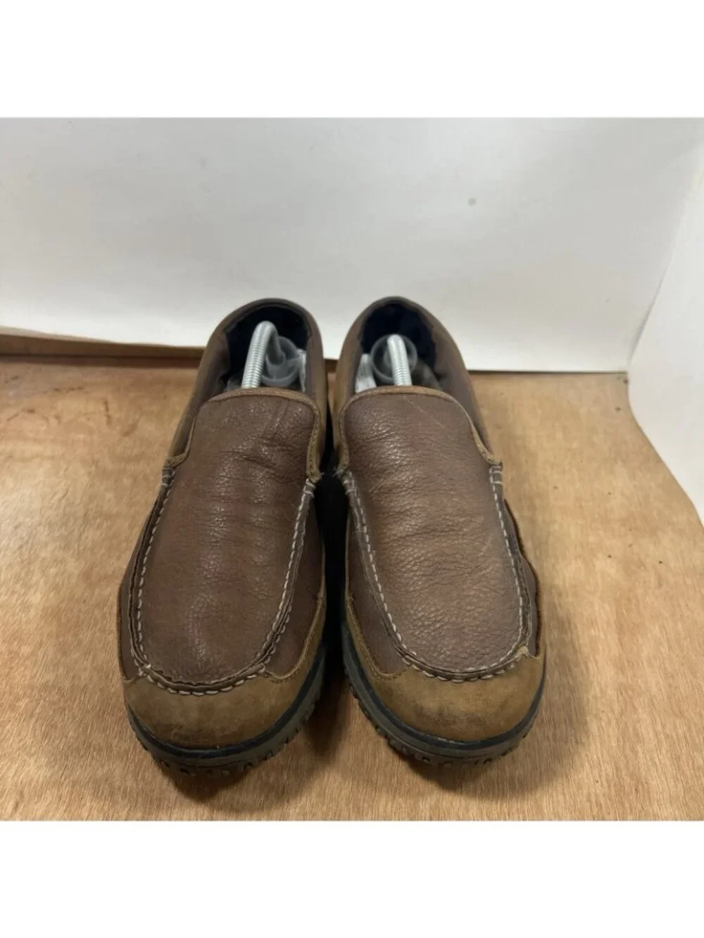 LL Bean Slippers Men Size 11 Shearling Lined Brown